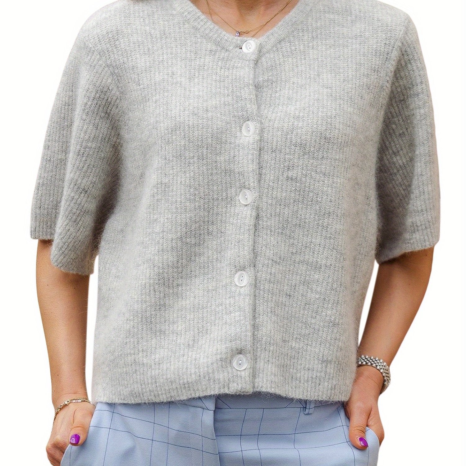 Margie - Cardigan ample à manches courtes pour femmes