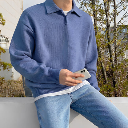 Bernard - polo à manches longues en tricot pour hommes