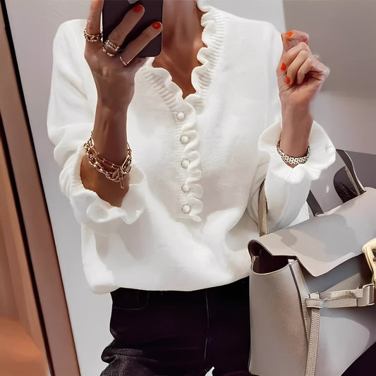 Isabella - Refined knitted sweater with buttons for women