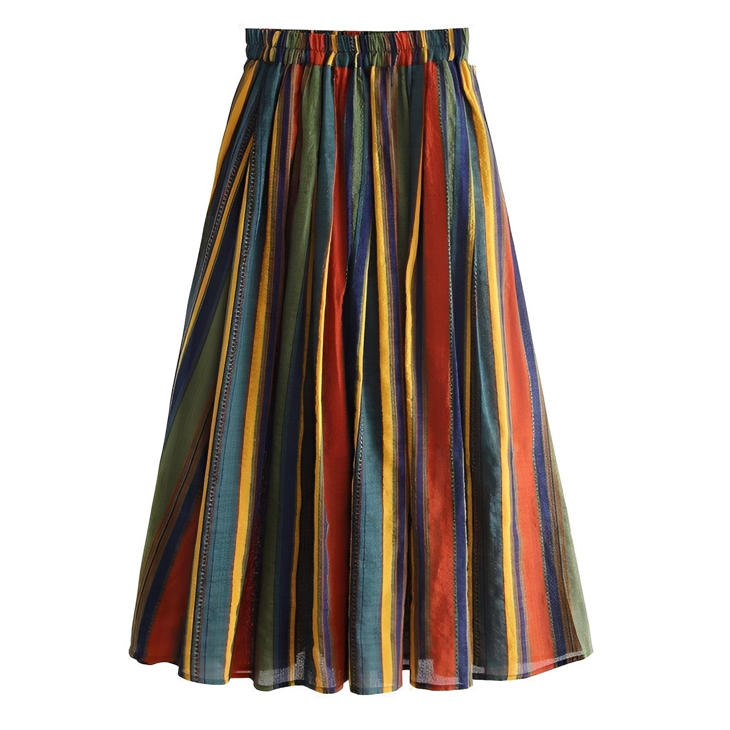Tashia - Jupe évasée rayée chic pour femmes
