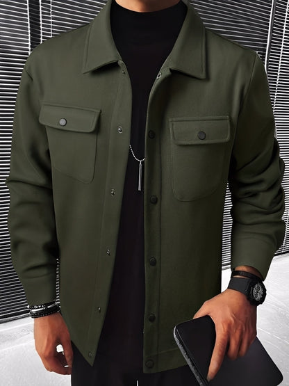 Francis - Veste à carreaux pour hommes avec poches, style relax