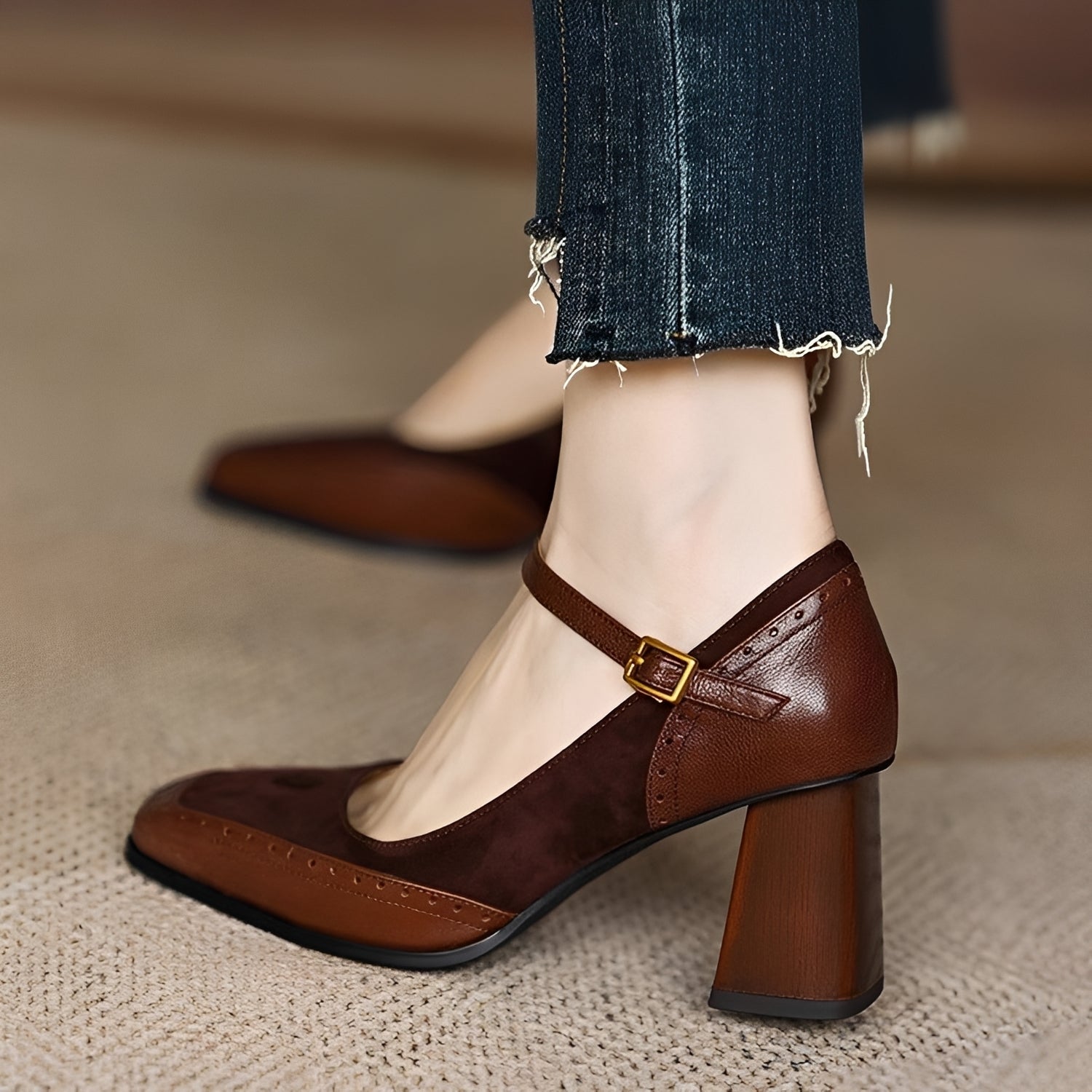 Isha - Chaussures formelles à larges talons