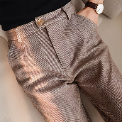 Rachelle - Pantalon femme taille haute chic