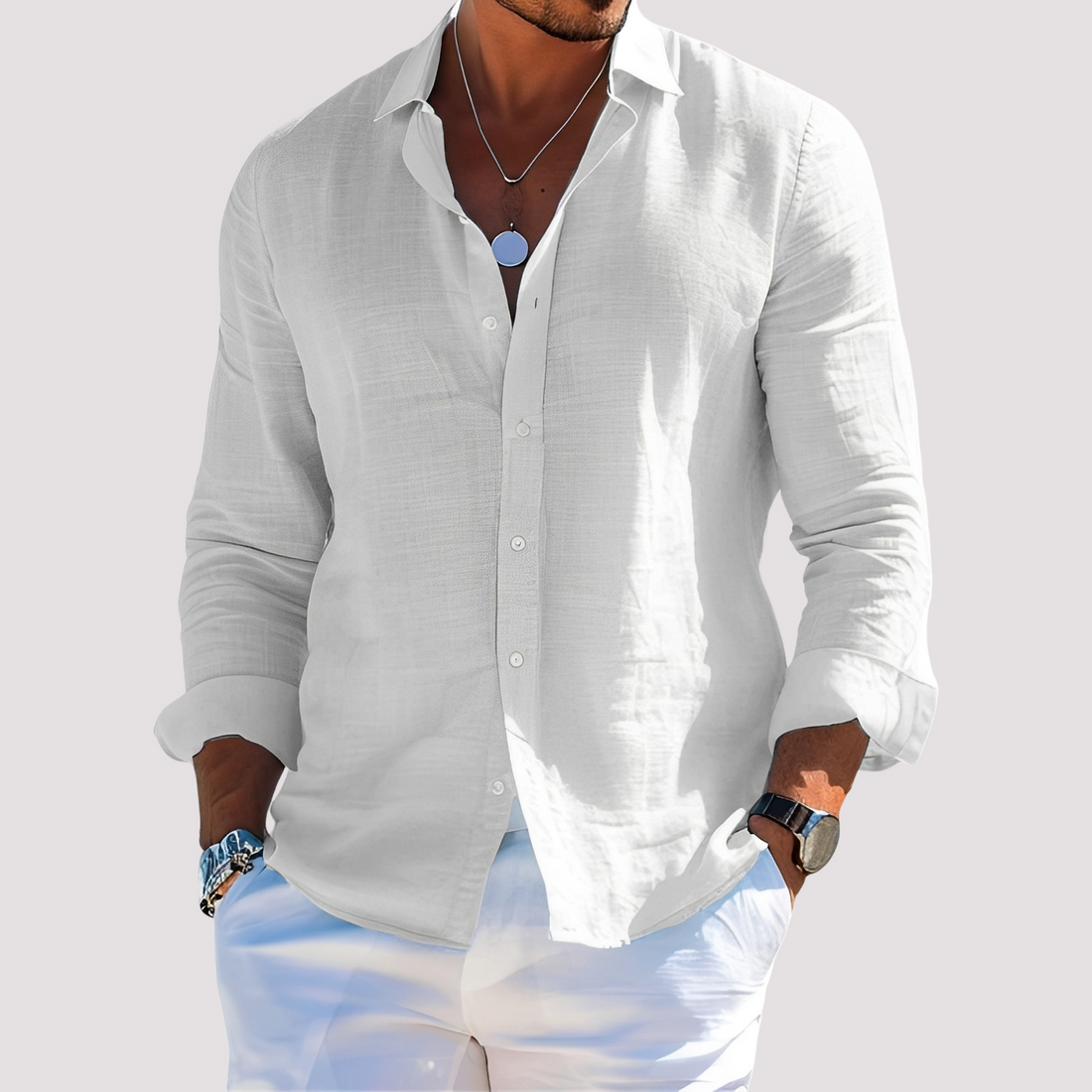 Dale – Chemise à manches longues pour hommes – Casual et relax