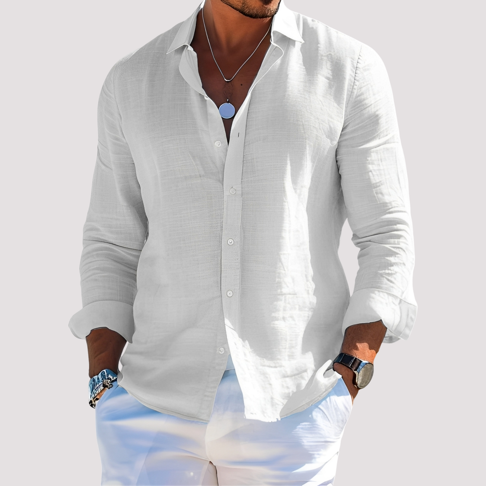 Dale – Chemise à manches longues pour hommes – Casual et relax