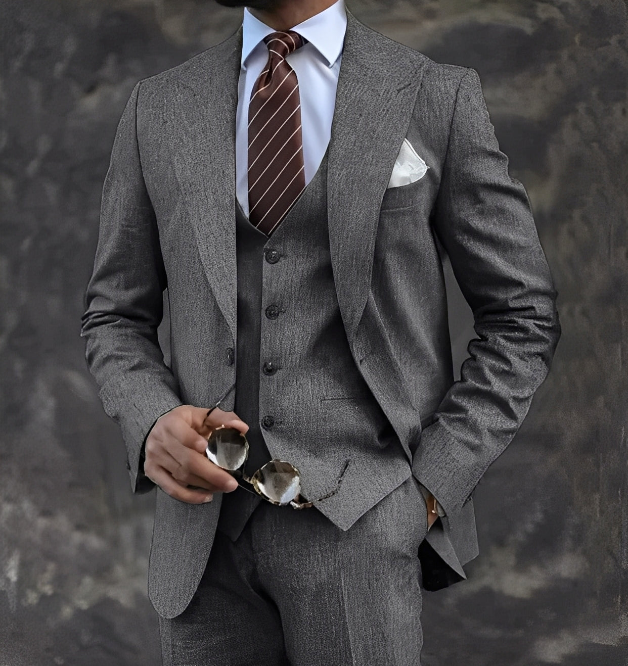 Cordell - Ensemble habillé et formel en trois pièces pour hommes