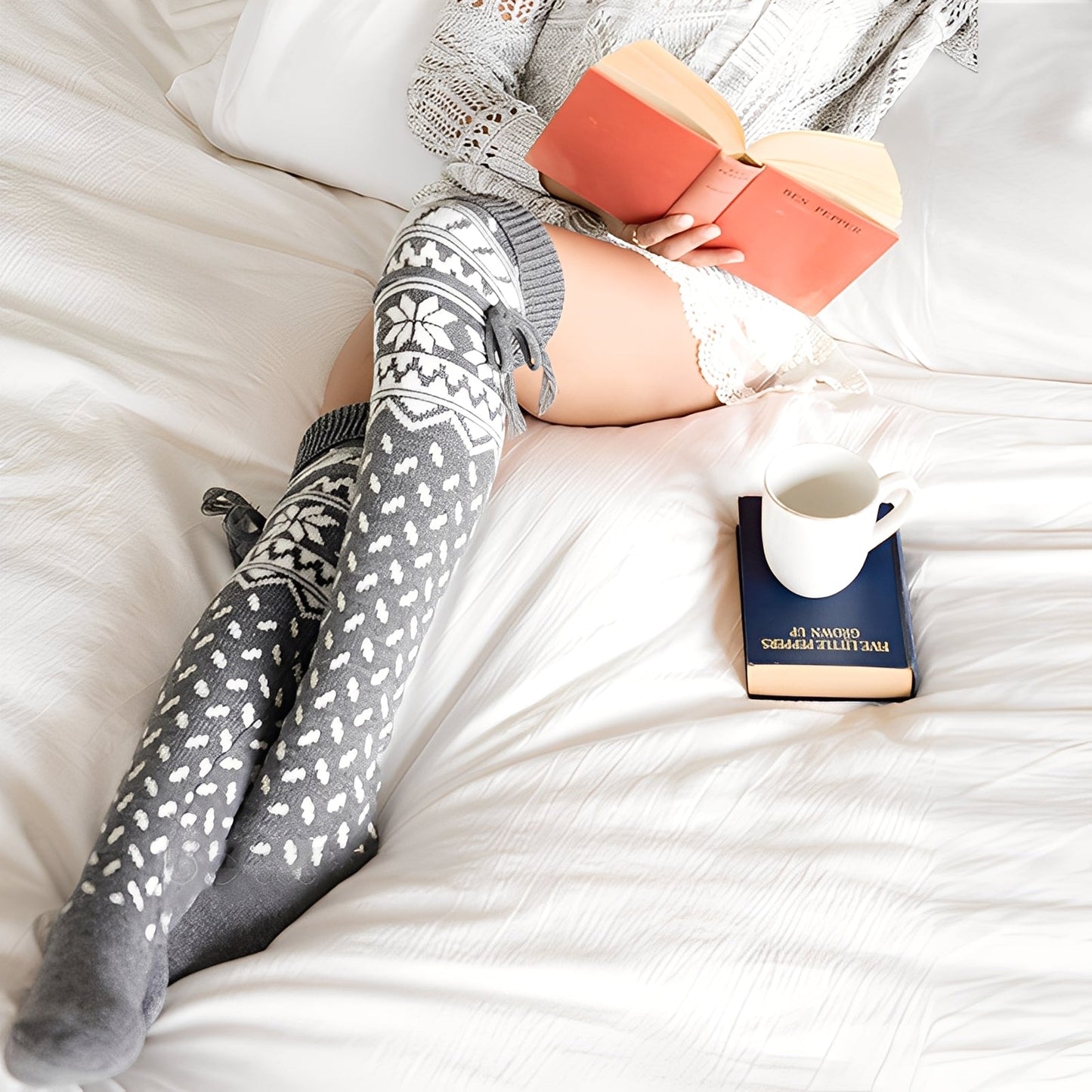 Corinne - Chaussettes de Noël en laine élégantes pour femmes