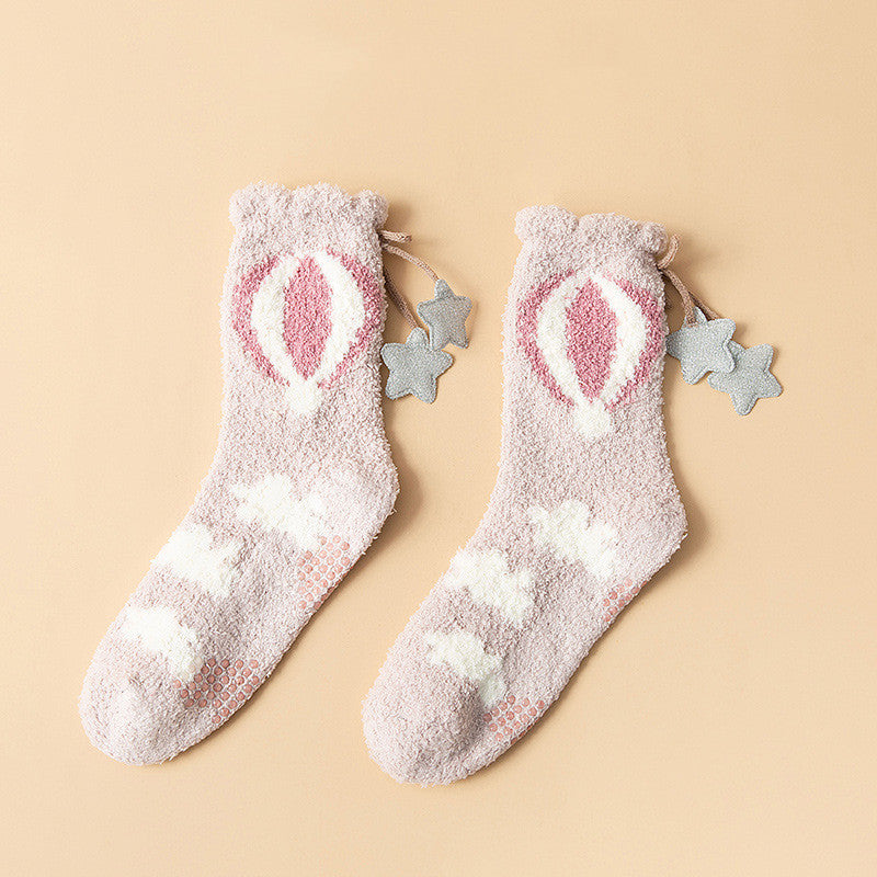 Ramona - Chaussettes d'hiver épaisses en polaire élégantes pour femmes