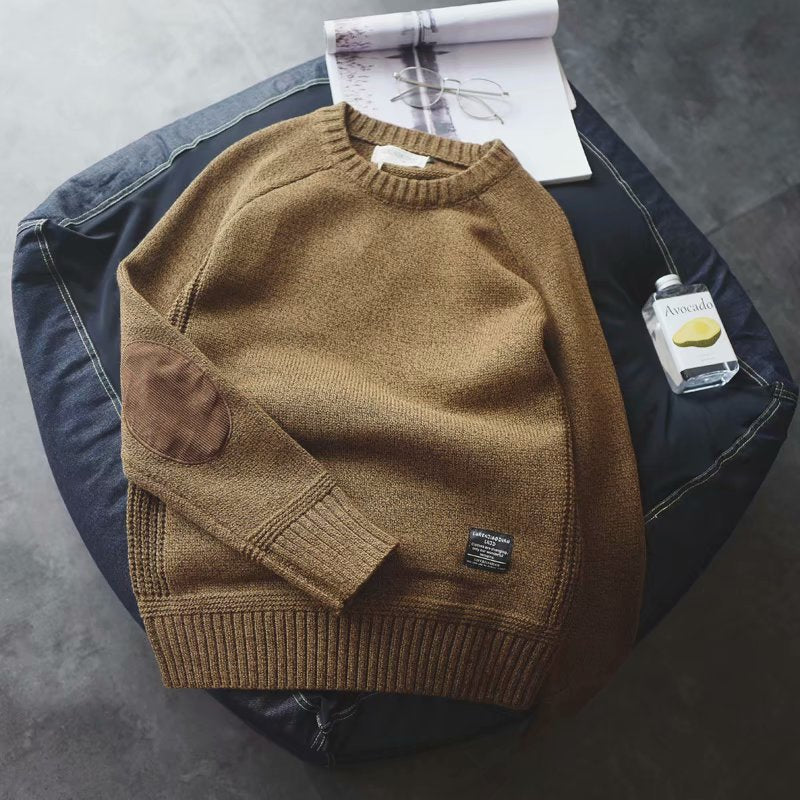 Gibson - Pull rétro en maille col rond pour homme