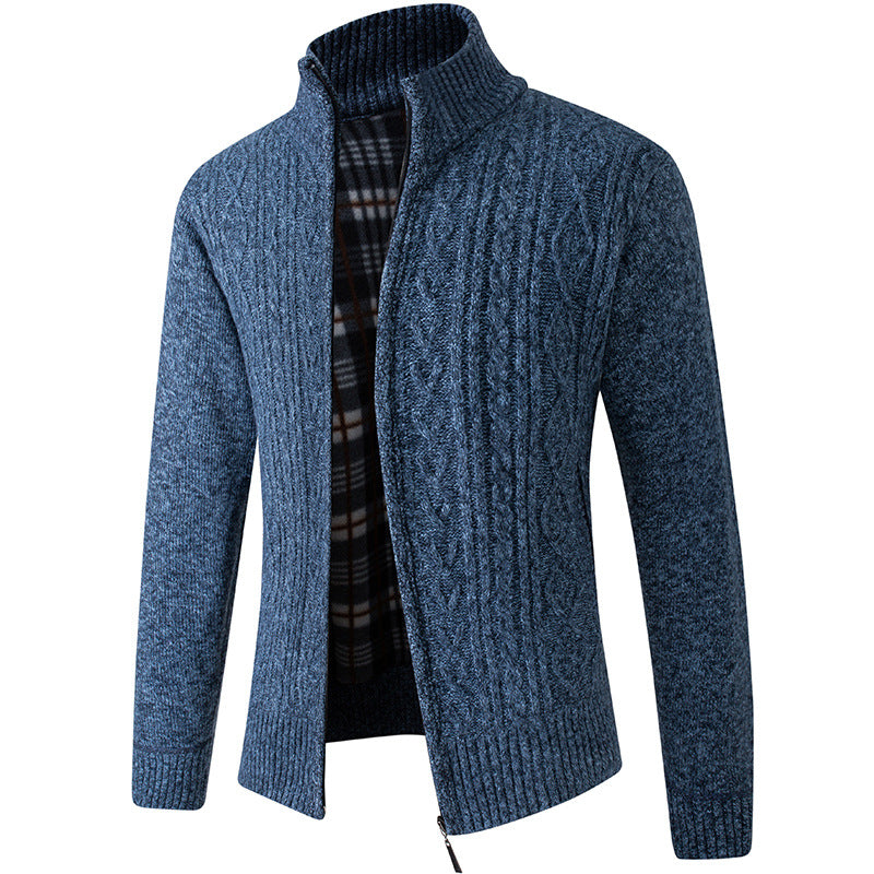 Jeffery - Cardigan moderne en velours pour homme