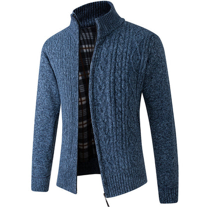 Jeffery - Cardigan moderne en velours pour homme