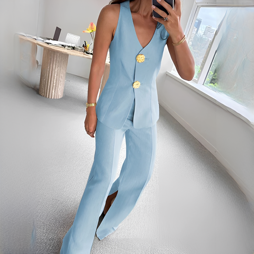 Verna - Ensemble décontracté haut sans manches et pantalon