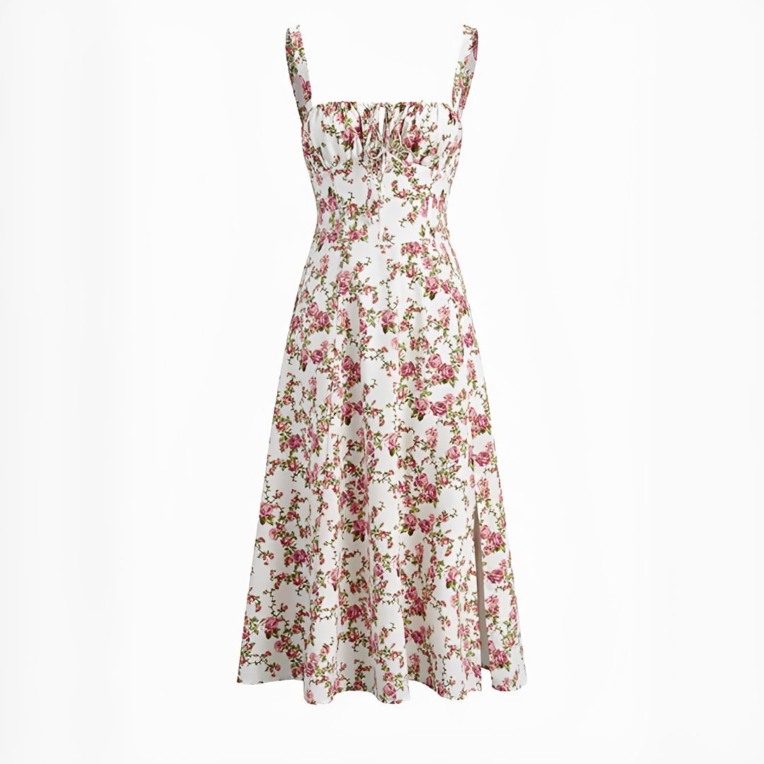Quinny - Robe mi-longue à fleurs