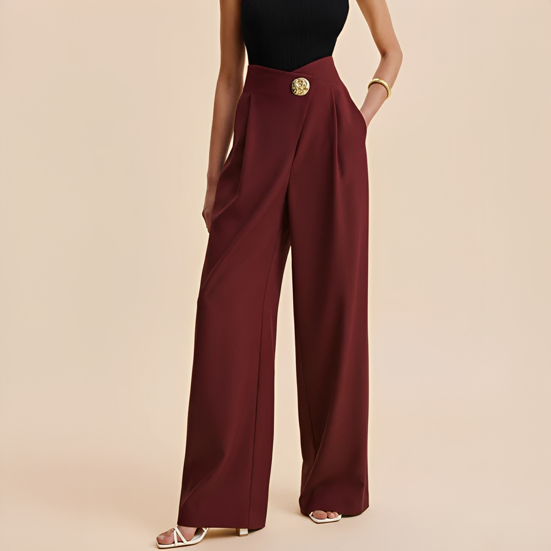 Joyce - Pantalon large à taille haute