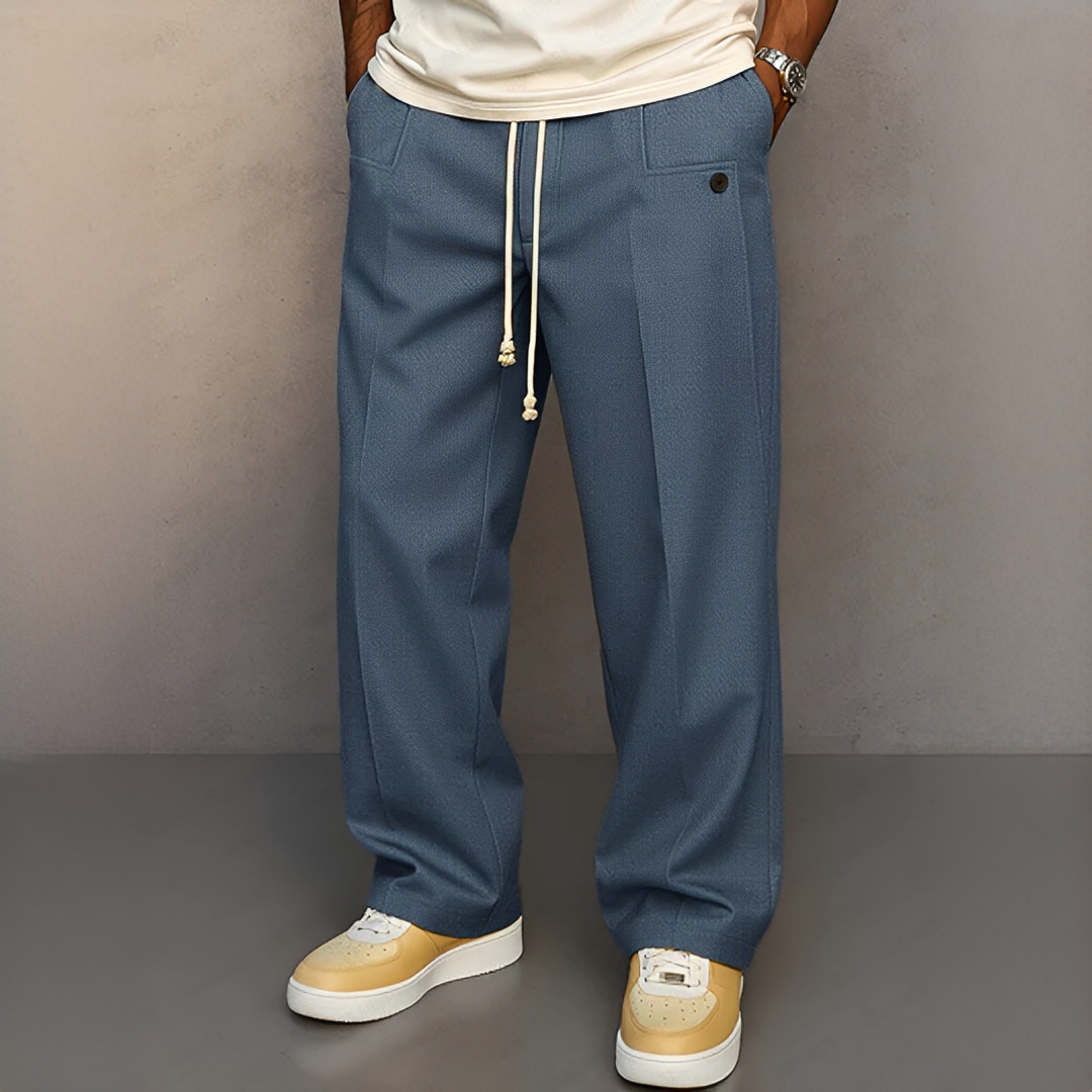 Clent - Pantalon élégant avec cordon de serrage pour homme