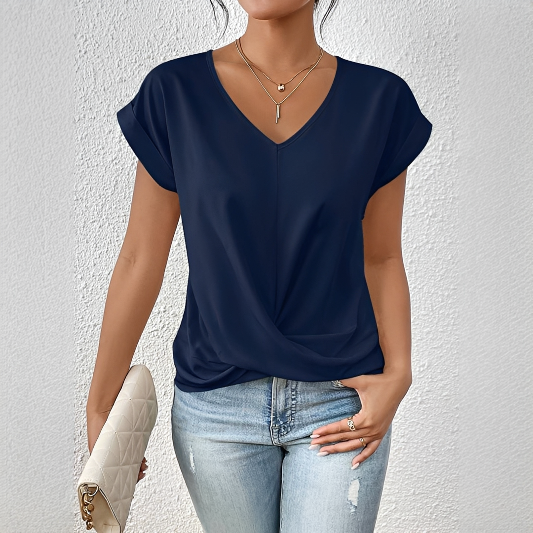 Paola - Elegant short-sleeved shirt for women