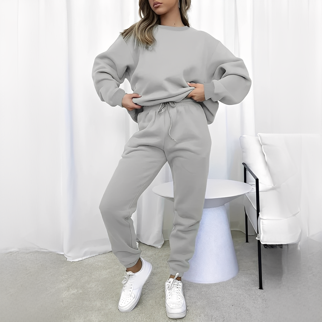 Chandrina - Lässiges Set aus Pullover und Hose für Damen
