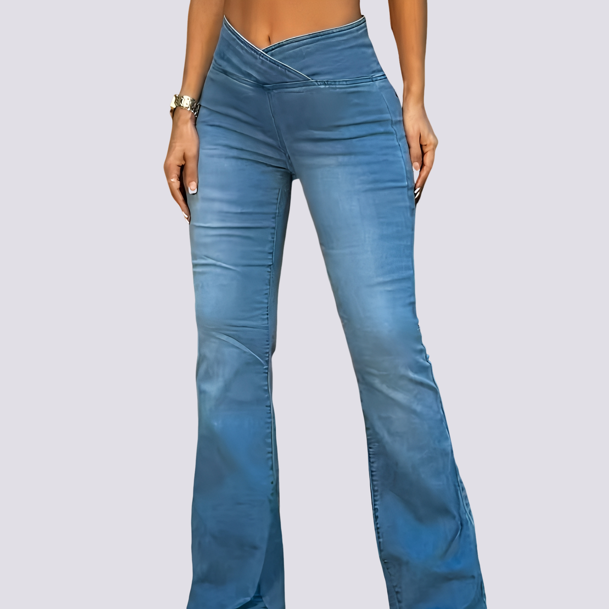 Lexi - Pantalon chic en jean avec coupe évasée