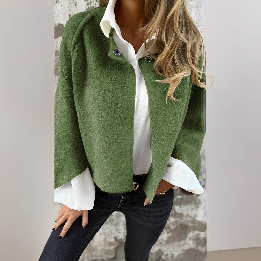 Noélie - Wool coat with round collar for women