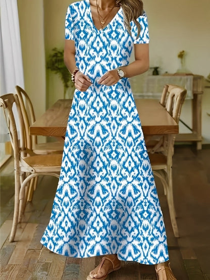 Alexia - Elegantes langes Kleid mit langen Ärmeln für Damen