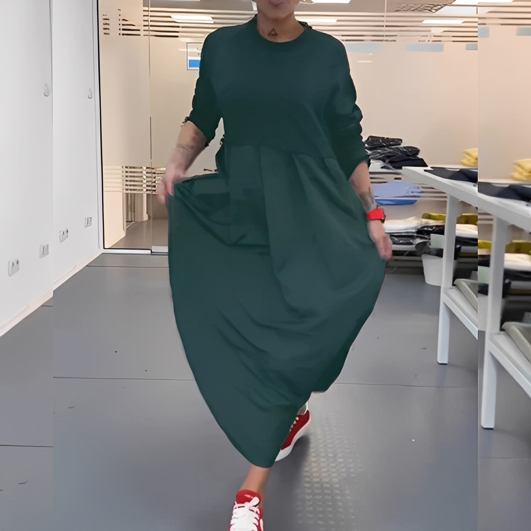 Gisèle - Casual dress with round neckline for women