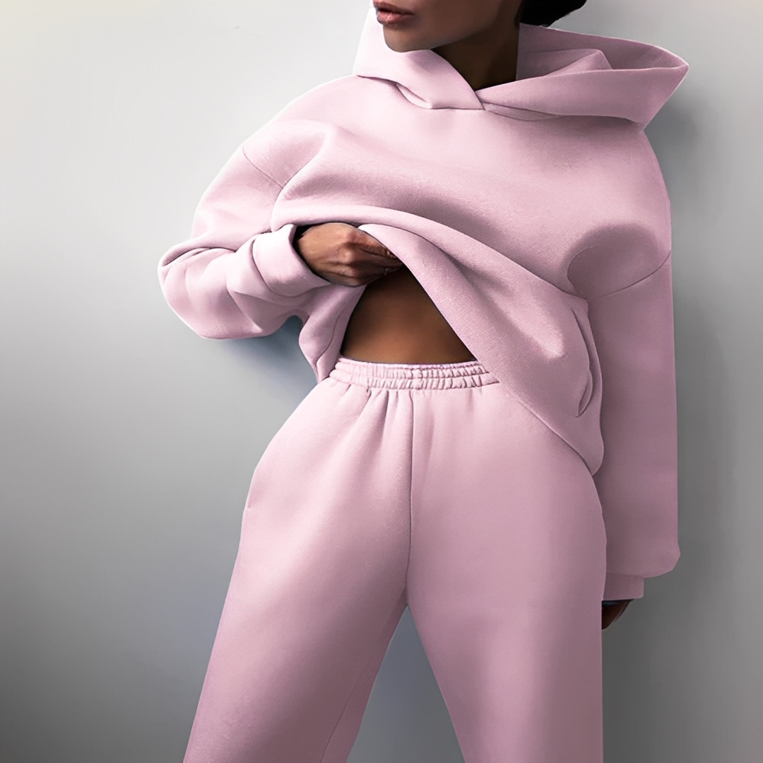 Carolyne - Ensemble hiver oversize veste et pantalon pour femme