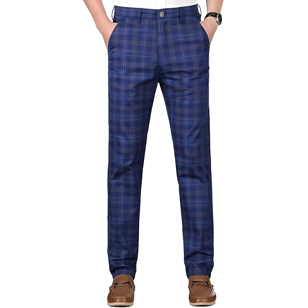 Hayavert - Pantalon à carreaux tendance pour homme