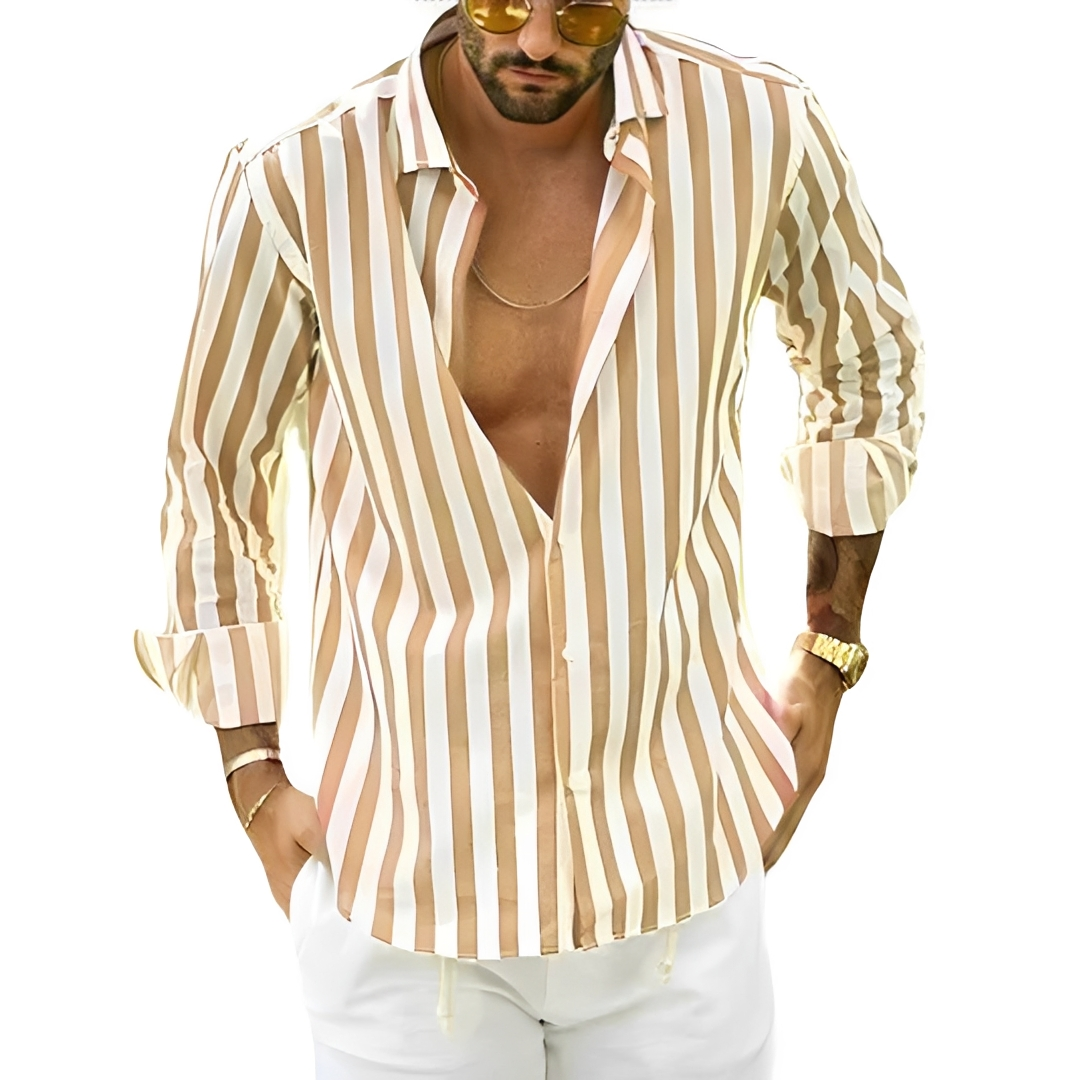 Roldan - Chemise d'été rayée pour homme