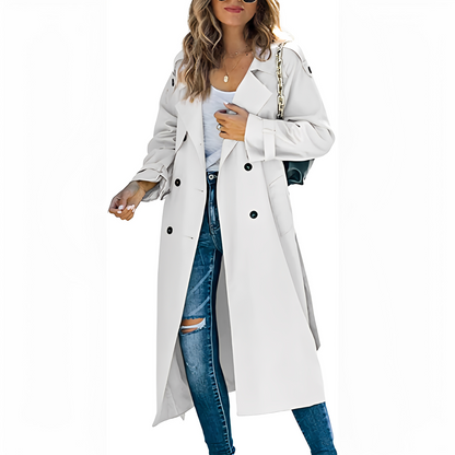 Jodie - Long manteau chic croisé pour femmes