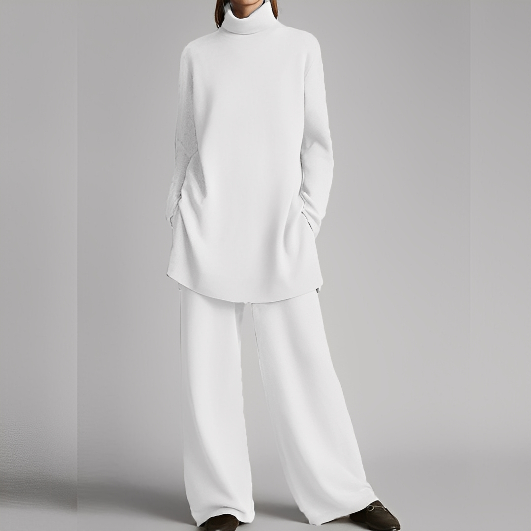 Mireille - Pull et pantalon d'hiver décontractés pour femmes ensemble