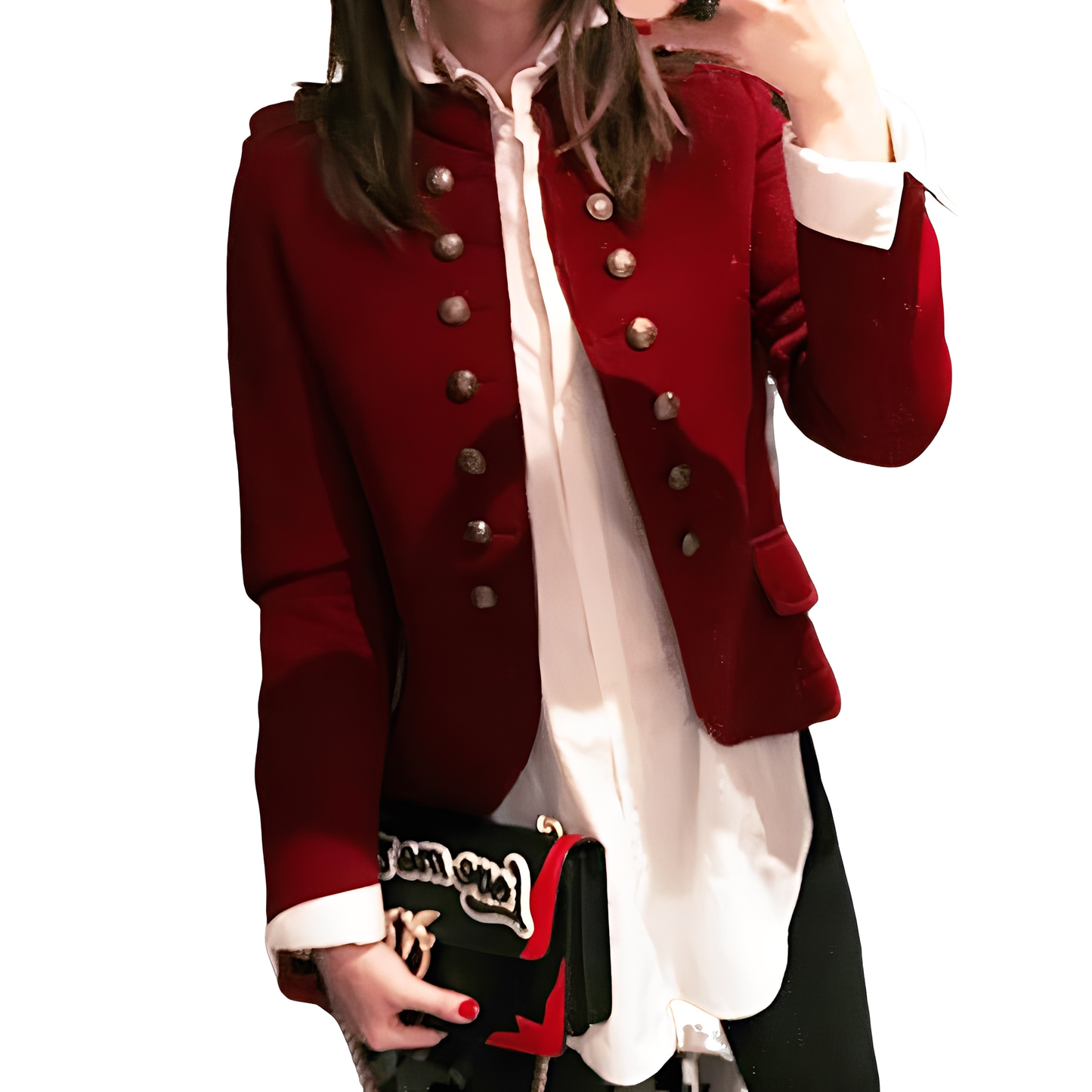 Rhoda - Veste chic avec col haut pour femmes