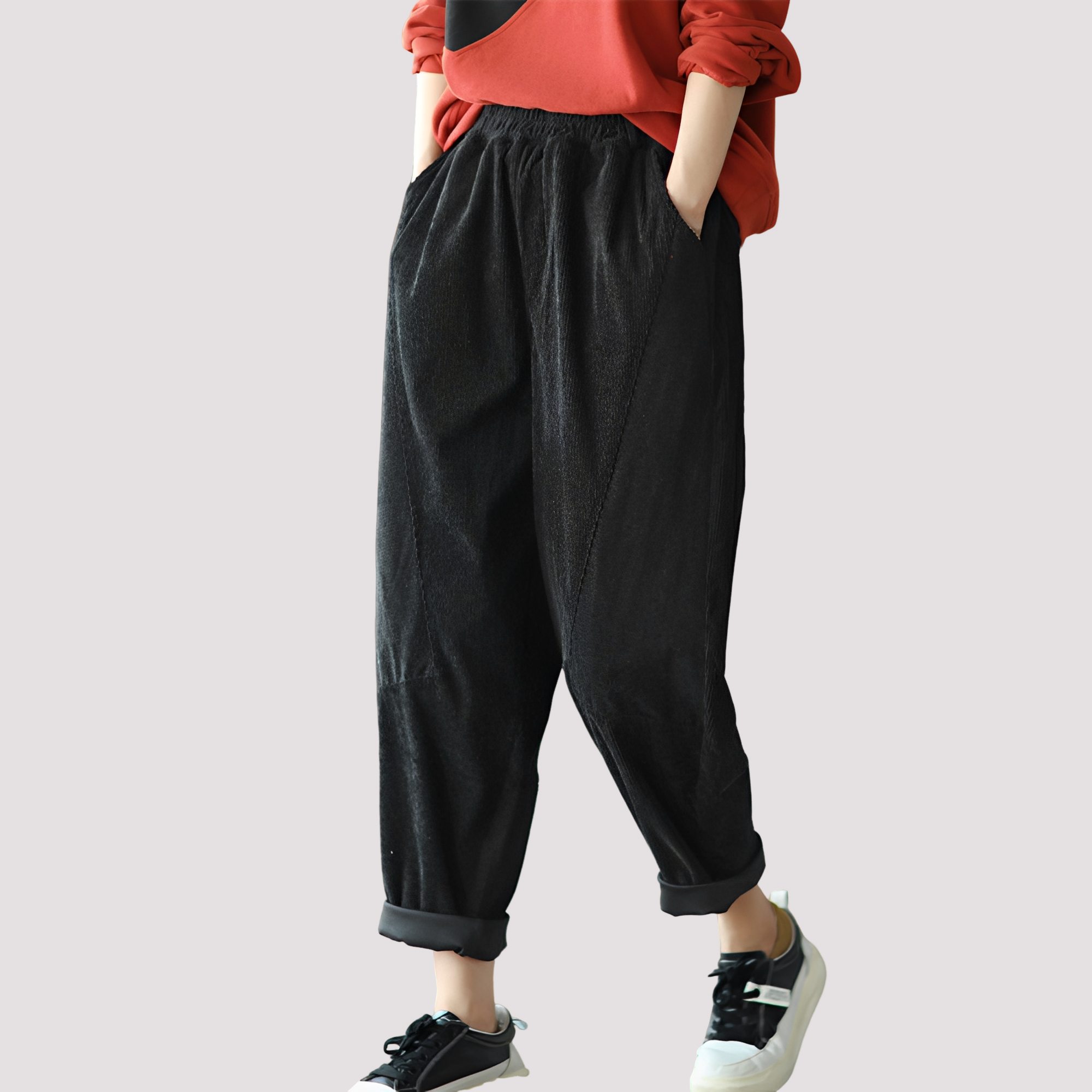 Stella - Pantalon ample décontracté à taille élastique pour femmes