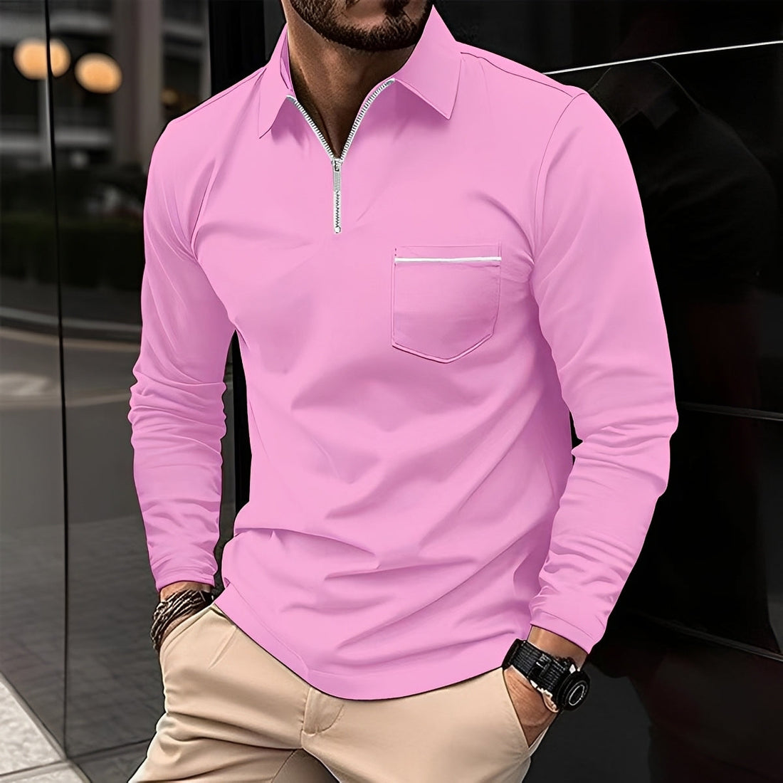 Jackson - Polo homme à manches longues - pour un look relax