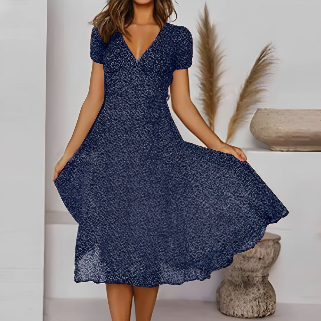 Elizabeth - Robe décontractée et ample à manches courtes pour femmes