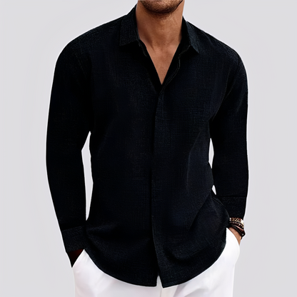 Felix - Chemise en lin à manches longues pour hommes