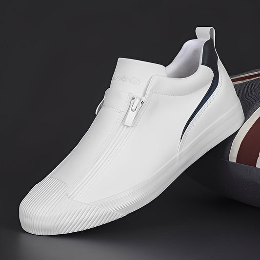Jerred - Chaussures en cuir contemporaines pour hommes avec fermeture éclair