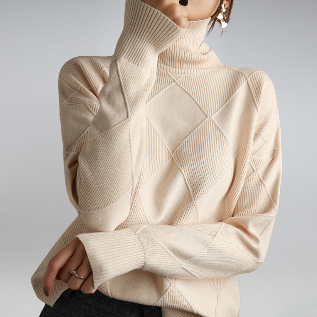 Camille – Pull Col Roulé en Cachemire Femme
