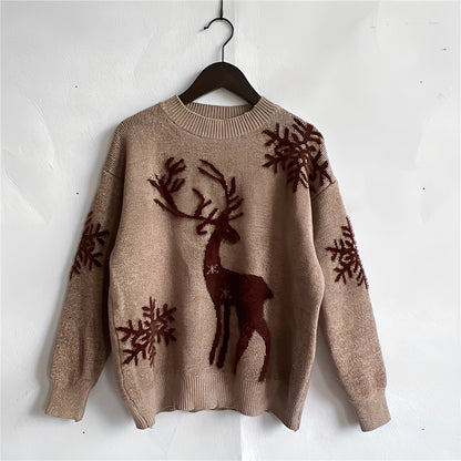 Charlotte - Elegant patterned Christmas sweater for women