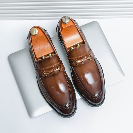 Marcus - Mocassins en cuir élégants avec talons bas pour hommes