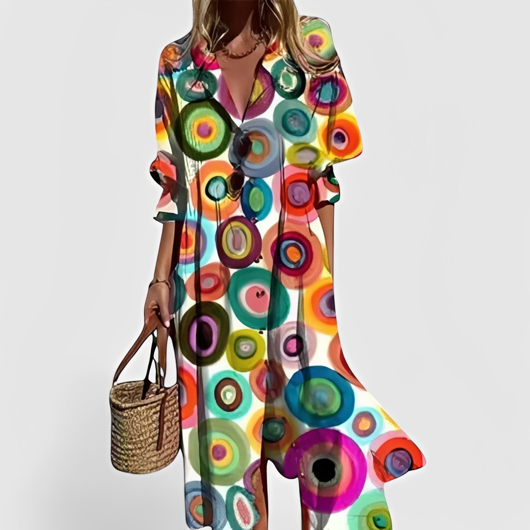 Millie - Robe midi fleuri chic