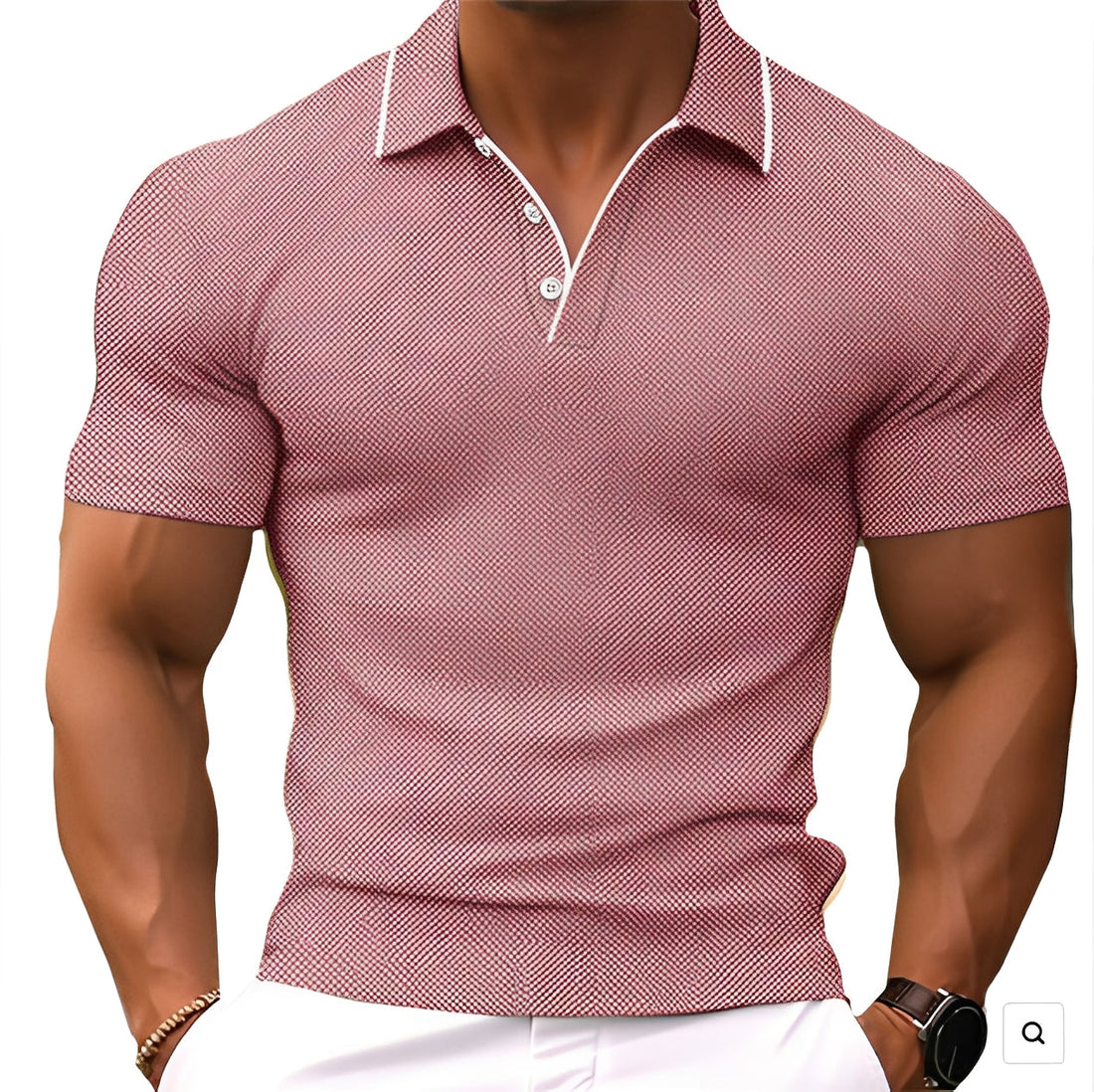 Alvin - Polo coupe slim pour hommes