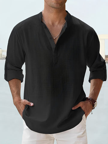 Ronnie – Chemise à manches longues pour homme – idéale pour les journées chaudes dans un style décontracté