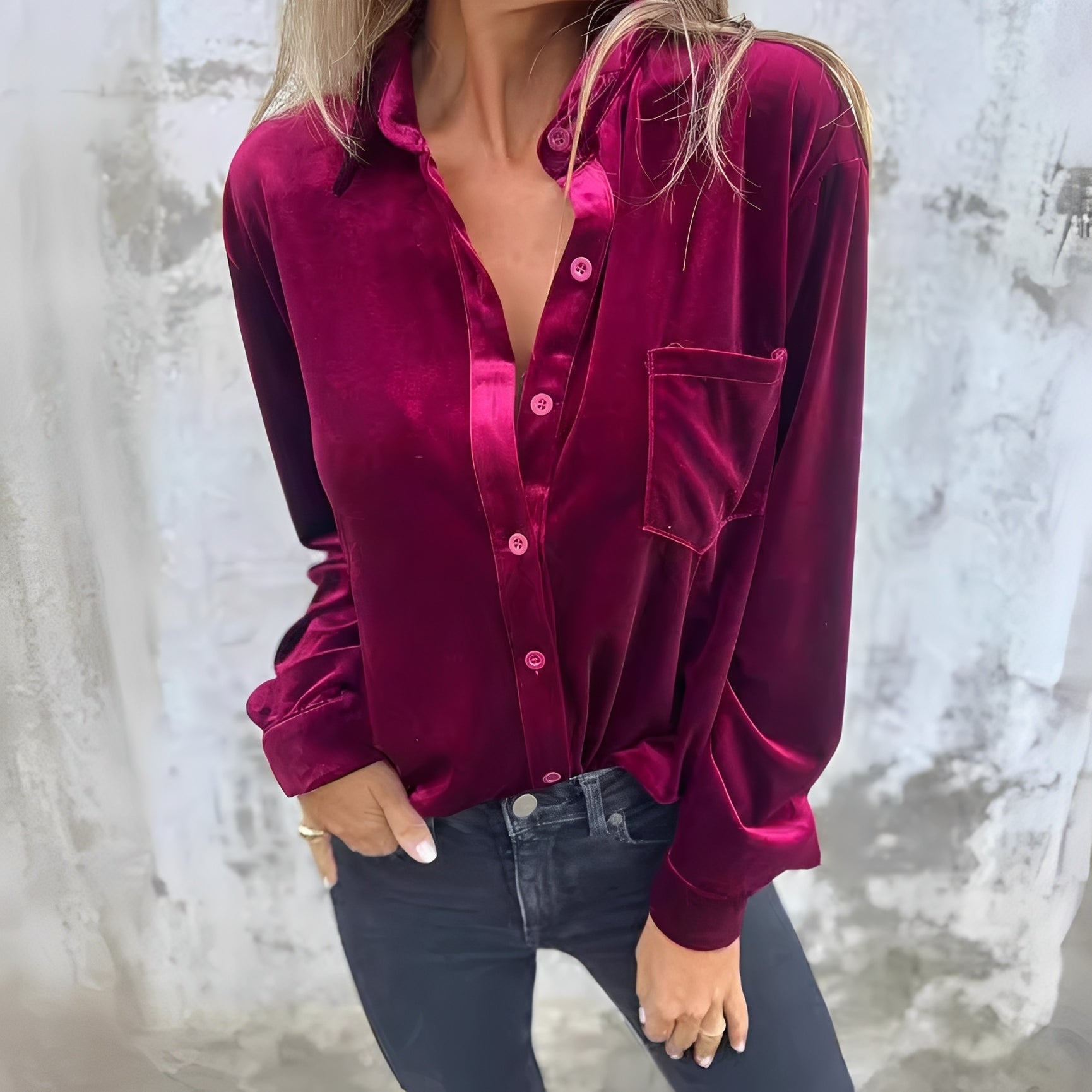 Jessie - Blouse à Manches Longues avec Boutons