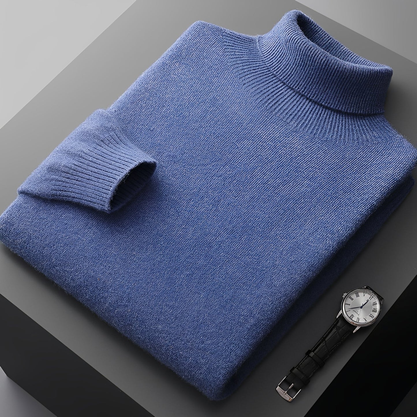 Adrian - Large sweater with a rolled neck for men