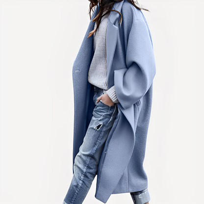 Camellia - Long manteau en laine pour femme