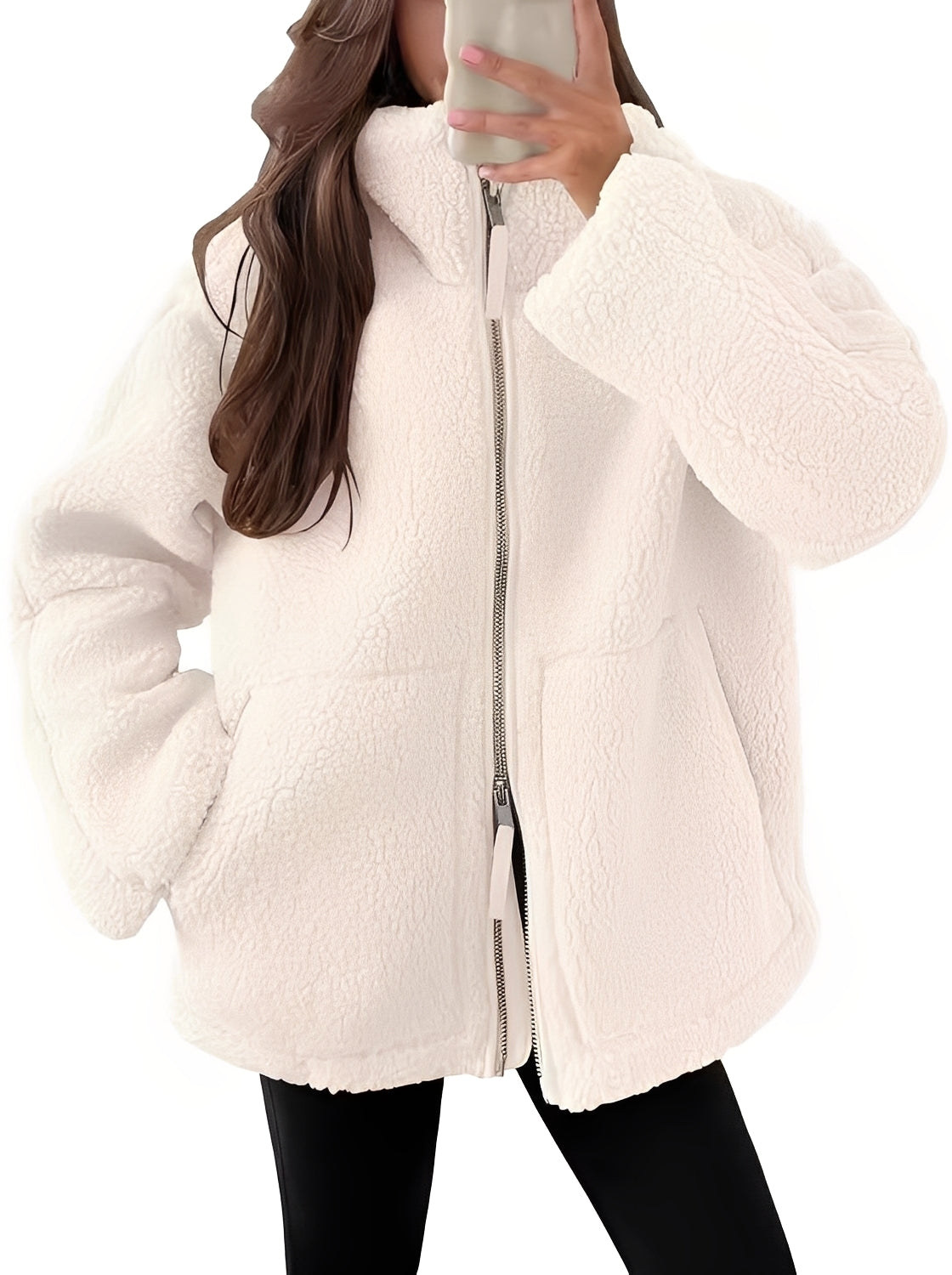 Rowena - Élégante veste en laine avec zip pour femmes