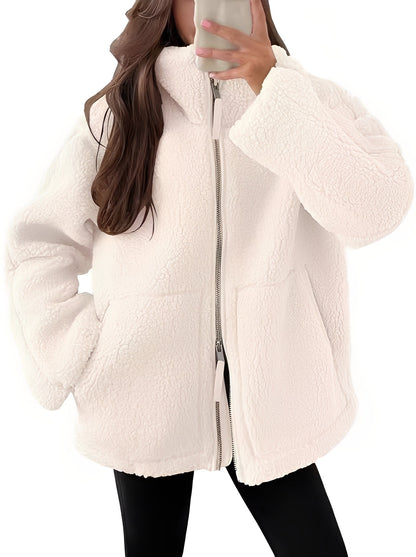 Rowena - Élégante veste en laine avec zip pour femmes