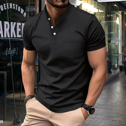 Darwin - Polo simple et relax avec col montant pour hommes