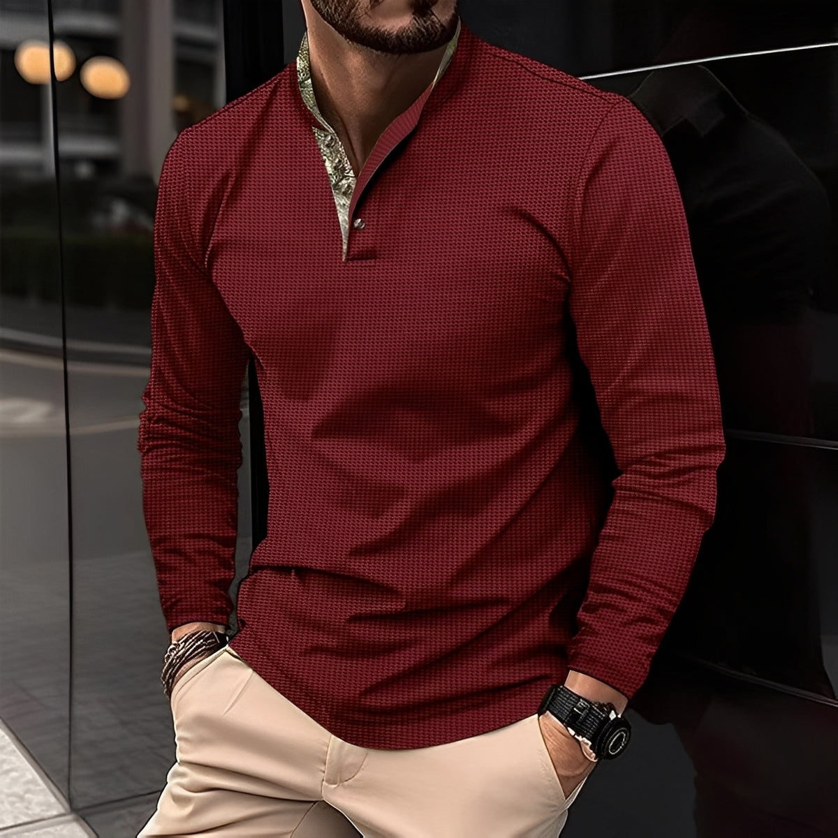 Chester - Polo homme actuel avec col rabattu