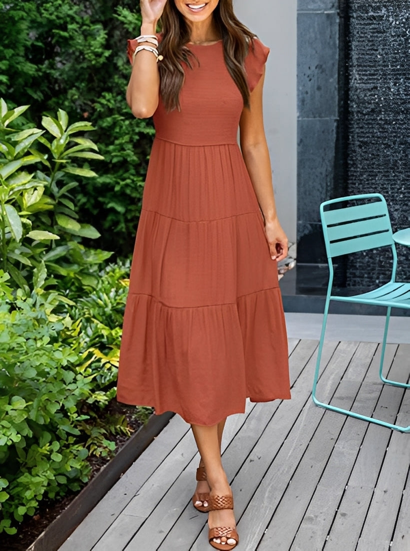 Sylvia - Robe fluide décontractée en ligne A